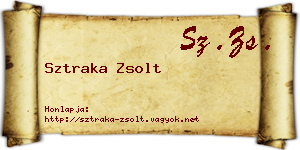 Sztraka Zsolt névjegykártya